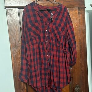 Torrid Emma Challis Plaid Top